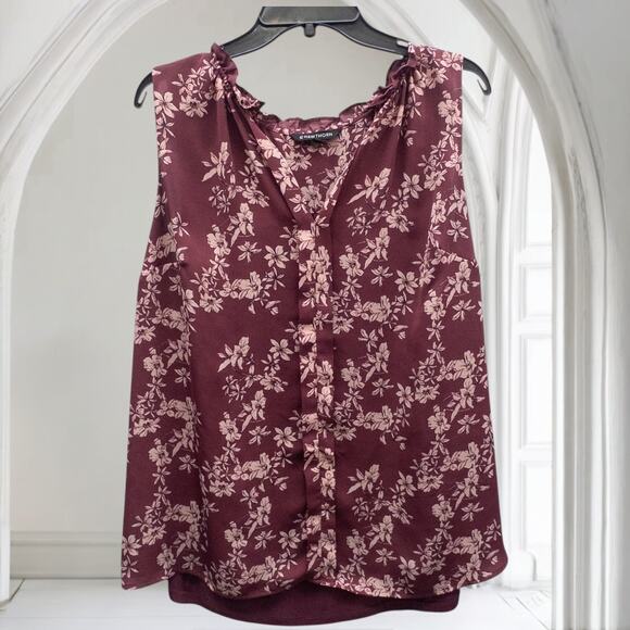 41 Hawthorn Orlee Mauve Floral Sleeveless Blouse Women's Size 1X Stitch Fix - Picture 4 of 7